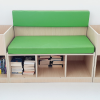 Bench Seating With Open Book Shelving