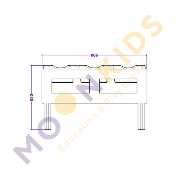 Sand & Water Triple Tub Play Table