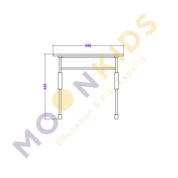 Secondary Class Room – Adjustable Desk 02
