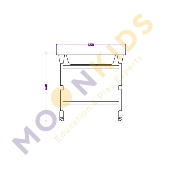 Secondary Class Room – Adjustable Pavo Desk 01