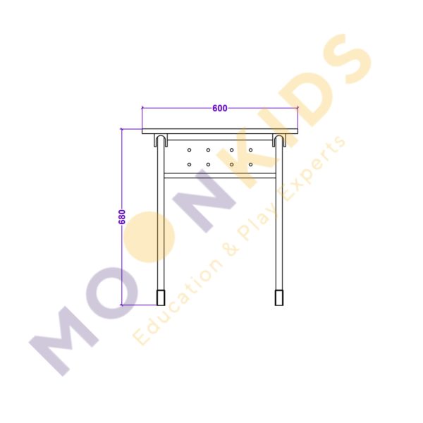 Secondary Class Room – Gold Perforated Desk