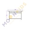 Secondary Class Room – Gold Perforated Table 01