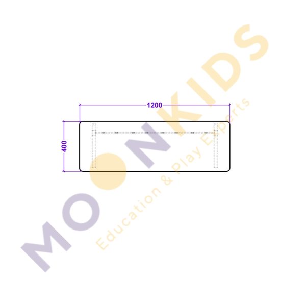 Secondary Class Room – Gold Perforated Table 01
