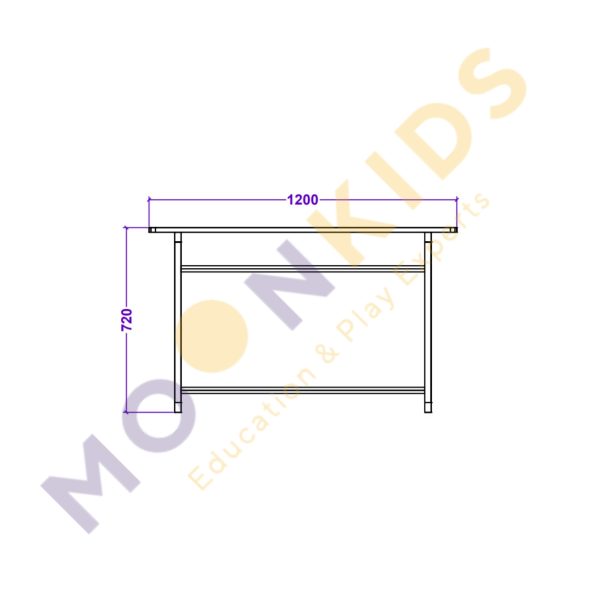 Secondary Class Room – Gold Perforated Table 02