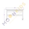 Secondary Class Room – Trolley Table with Drawer 01