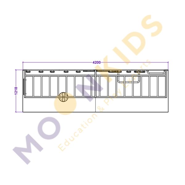 Sensory Climbing Wall With Monkey Bars Graphic Wallpaper