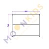 Single Side 2 Shelf Book Stand With Acrylic Mirror on Back