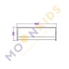 Single Side 2 Shelf Book Stand With Acrylic Mirror on Back