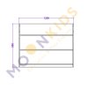 Single Side 3 Shelf Book Stand With Plain Back