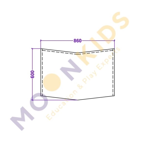 Small 3 Curved Shelf Unit