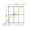 Small Staggered Shelf Unit