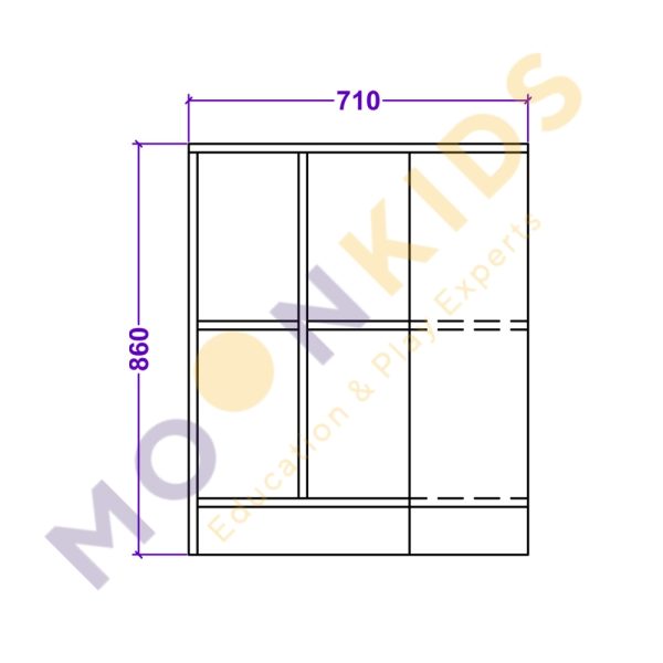Small Staggered Shelf Unit