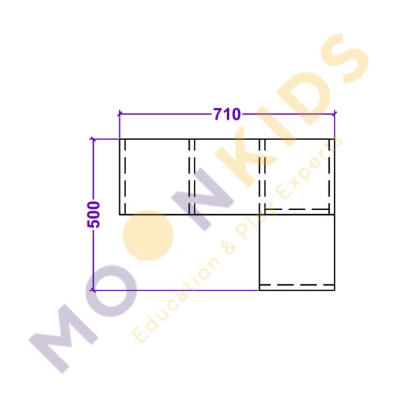 Small Staggered Shelf Unit