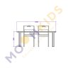 Small Work Bench & 4 Chair Set - White & Maple