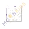 Square Jigsaw Puzzle Table Set