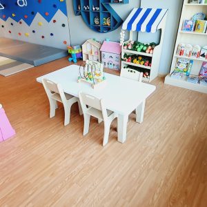 Small Work Bench & 4 Chair Set