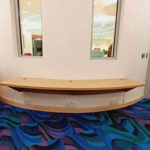 Wall Mounted Curved Table