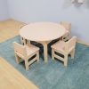 Round Table & 4 Chair Set – Pink