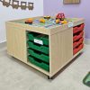 Play Table With Tray & Caster Wheel