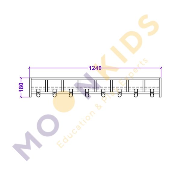 Wall Pegs With 8 Pockets