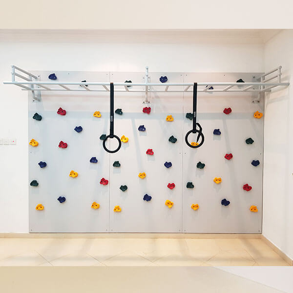 Climbing Wall With Hand Grips