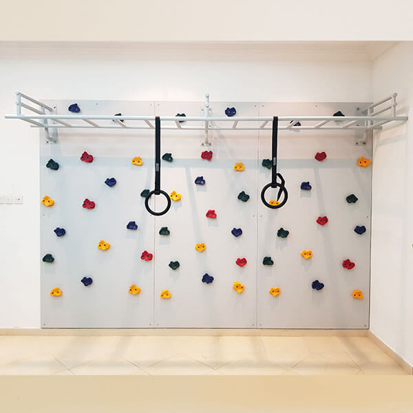 Climbing Wall With Hand Grips