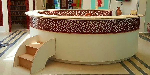 Moon Kids Attractive Reception Desk with Steps