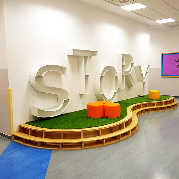 Story Book Shelf With Stage