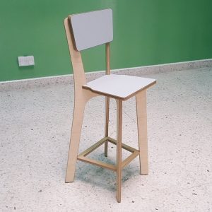 Moon Kids High Stool with Backrest