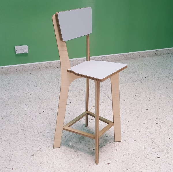 Moon Kids High Stool with Backrest