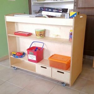 moon kids furniture art trolley with 6 drawers