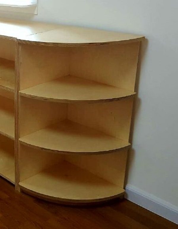 moon kids furniture corner unit with 3 compartments