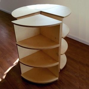 moon kids furniture corner unit with 3 compartments
