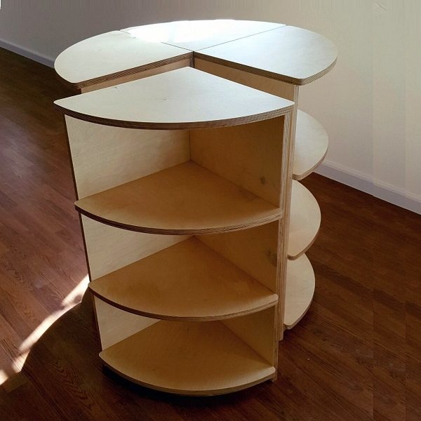moon kids furniture corner unit with 3 compartments