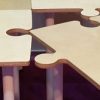 Square Jigsaw Puzzle Table Set