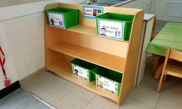 Single Side 3 Shelf Book Stand With Plain Back