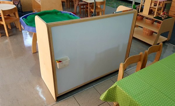 moon kids furniture shelving unit with magnetic board 5