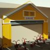 Playhouse Garage Facade