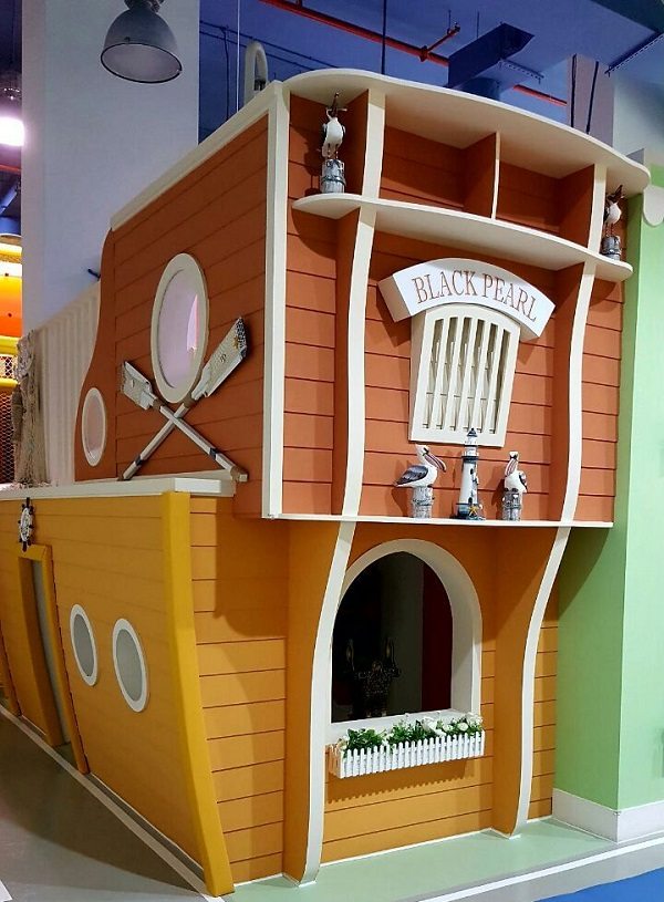 moon kids play time playhouse wooden ship