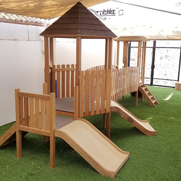 moon kids play time steps and slide climbing tower bridge