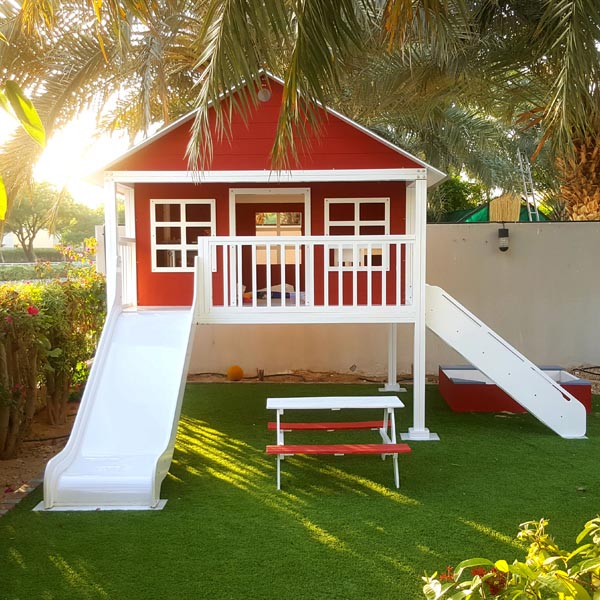 Platform House with Steps & Slide