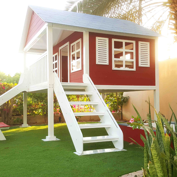 Platform House with Steps & Slide