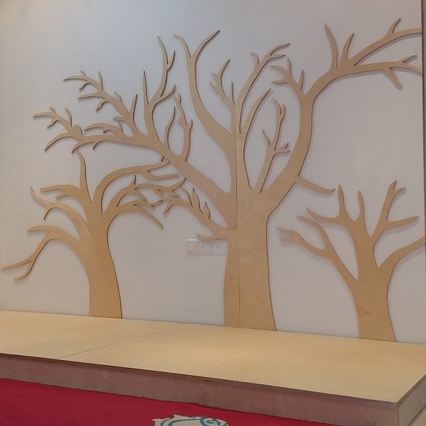 moon kids pretend play tree wall art