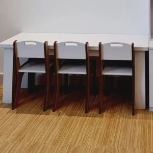 Desk With 3 Chair Set
