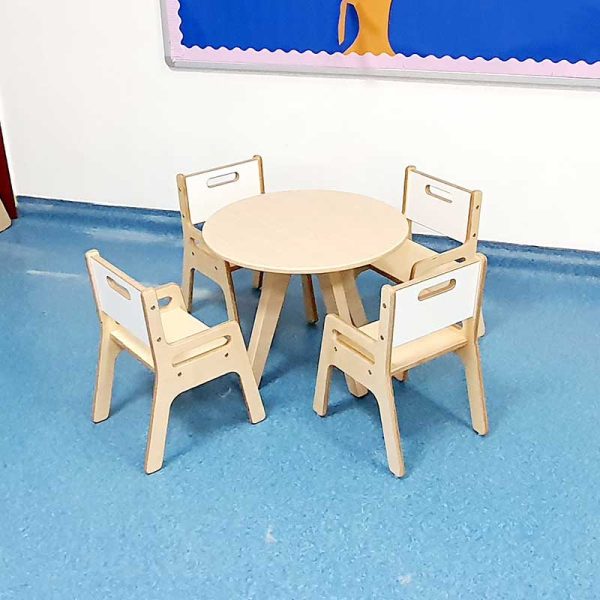 Round Table & 4 Chair Set