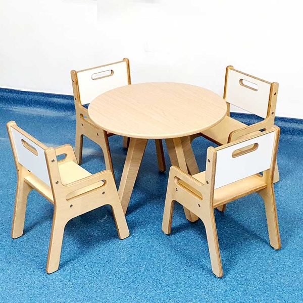 Round Table & 4 Chair Set